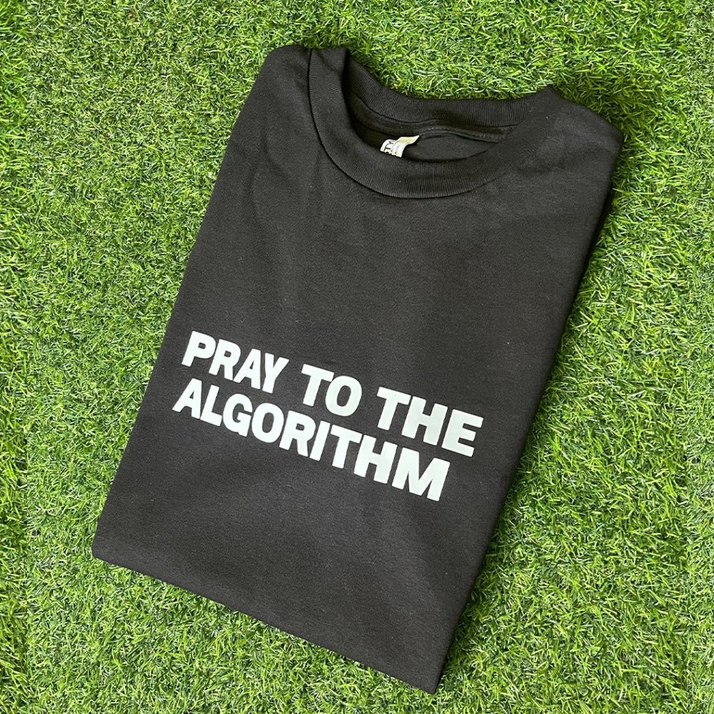 Pray For The Algorithm Rare Tee - image 1